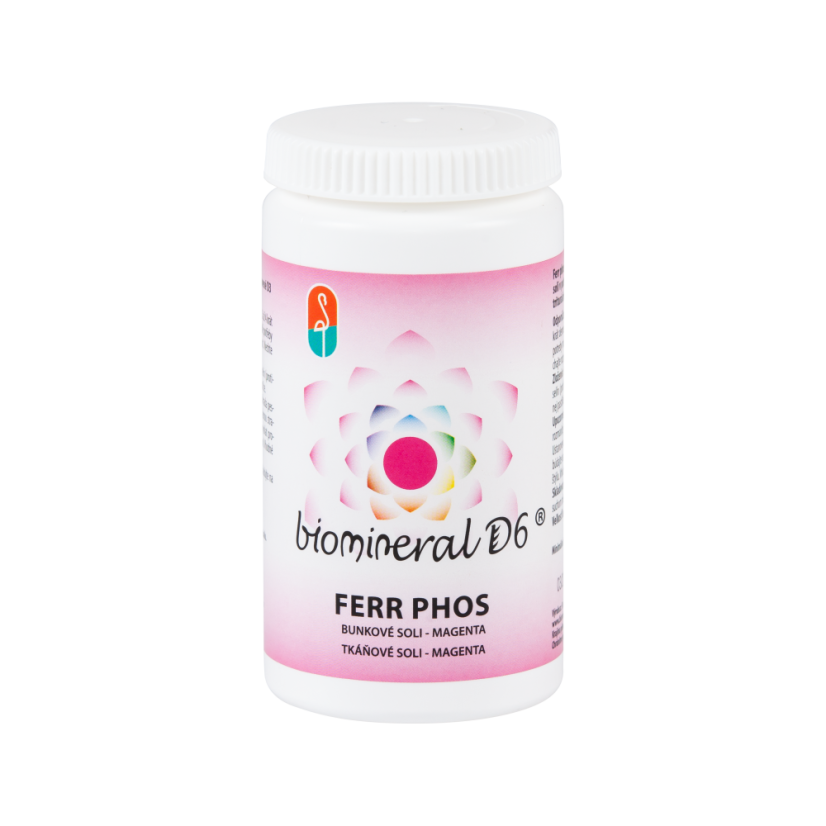 Ferrum phosphoricum – bunková soľ (Schüsslerova soľ č. 3) Biomineral D6