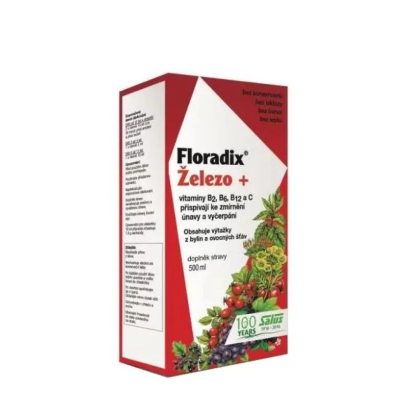 Floradix Železo+ tekuté – železo, vitamíny B a C na krvotvorbu a únavu - Veľkosť balenia: 250 ml