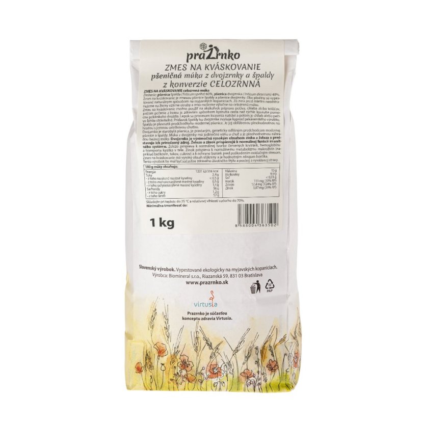 Zmes na kváskovanie múka celozrnná 1 kg