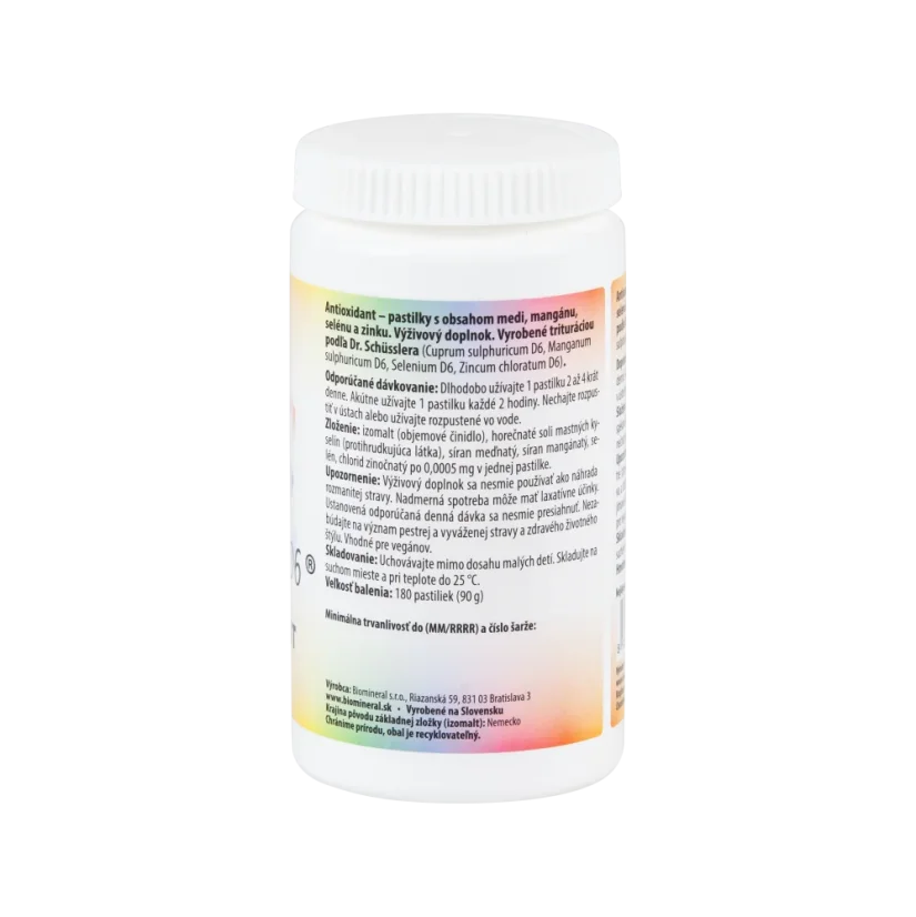 Antioxidant – 4 Schüsslerovy buněčné doplňkové soli Biomineral D6