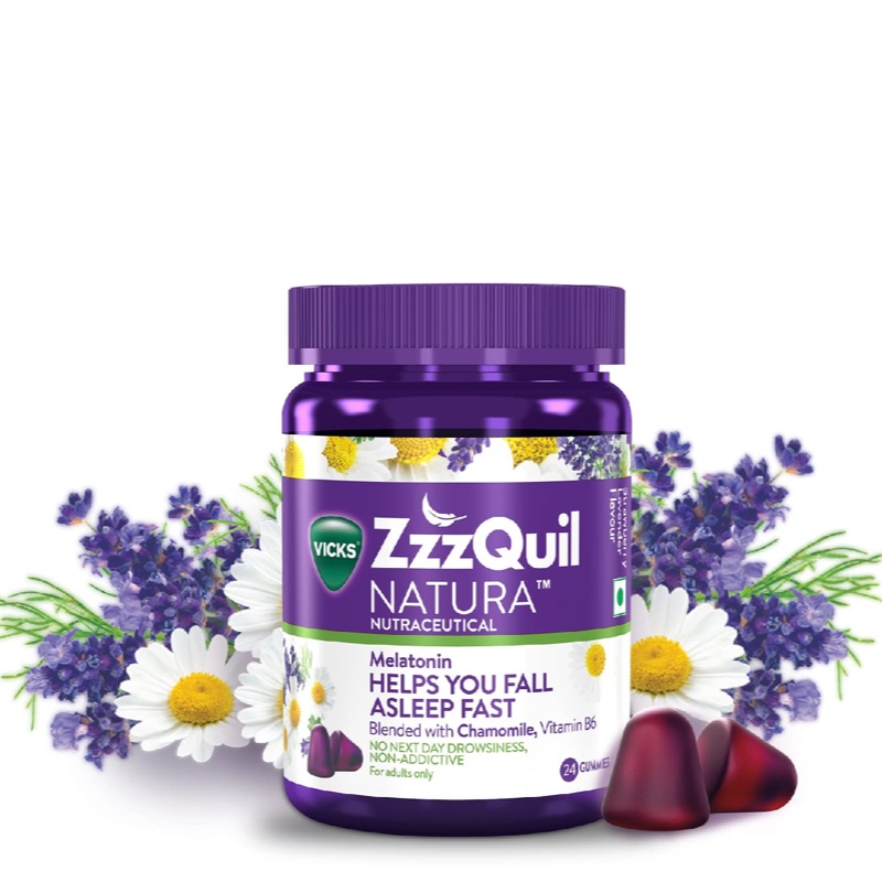 ZzzQuil Natura Melatonín zelebriert cukríky