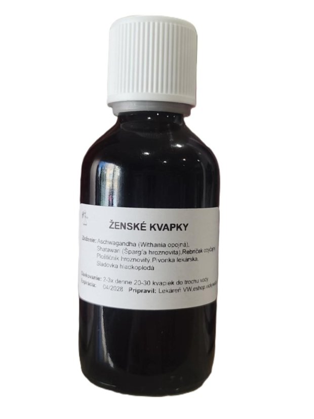 Ženské kapky - tinktura vyrobena v lékárně Vicky Wall