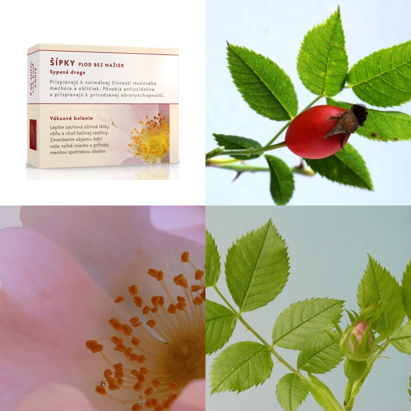 Šipky drcené oplodí