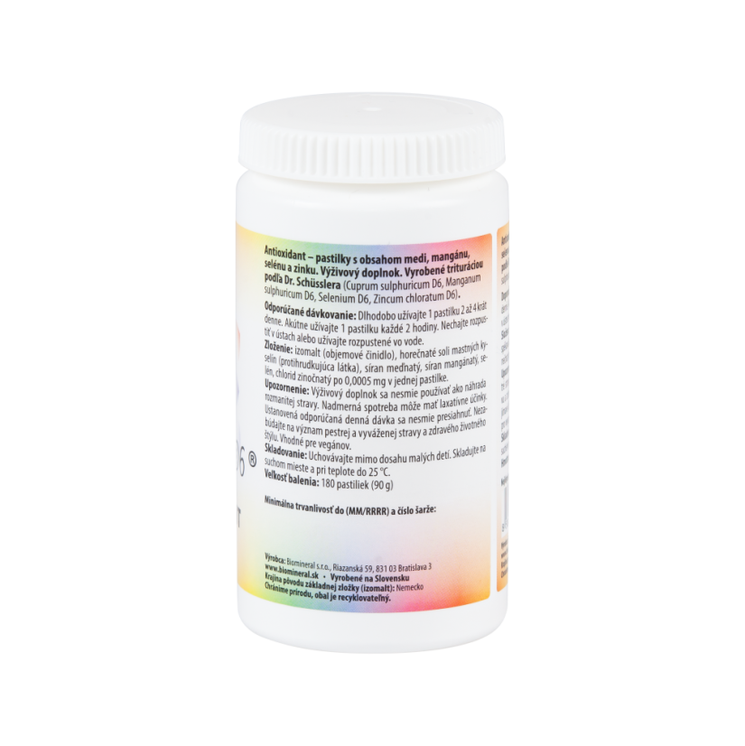 Antioxidant – 4 Schüsslerove bunkové doplnkové soli Biomineral D6