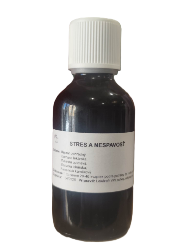 Stres a nespavost - tinktura vyrobena v lékárně Vicky Wall