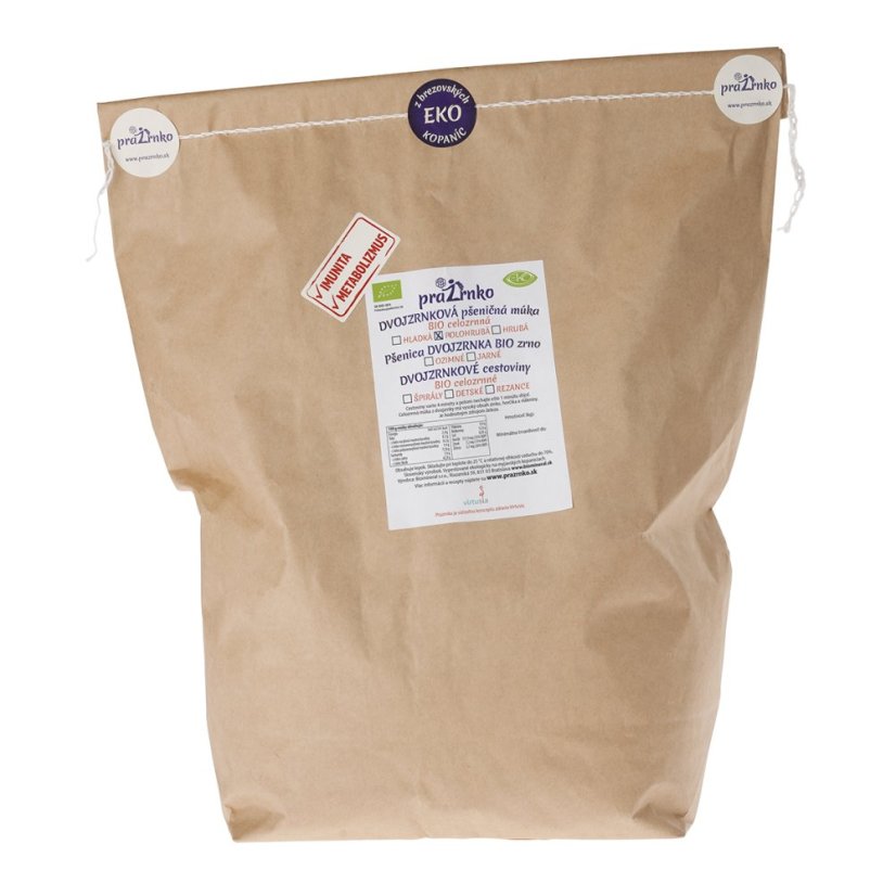 Dvouzrnková mouka polohrubá bezobalově BIO